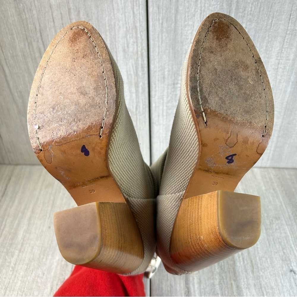 Rag & Bone Classic Newbury Canvas Cream Ankle Boot Heels Women’s Size 9 EUR 39 - Picture 8 of 10